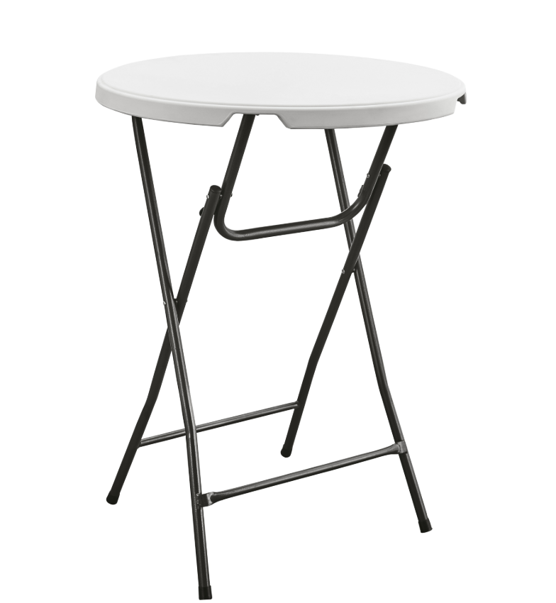 Garten - Statafel Wit KD - 80 x 110 cm - Wit & Kunststof - Inklapbaar & Stevig - Voor Feesten & Evenementen