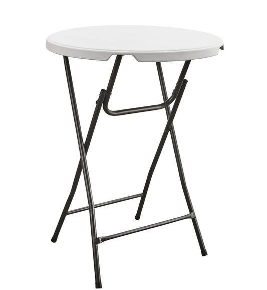 Garten - Statafel Wit KD - 80 x 110 cm - Wit & Kunststof - Inklapbaar & Stevig - Voor Feesten & Evenementen