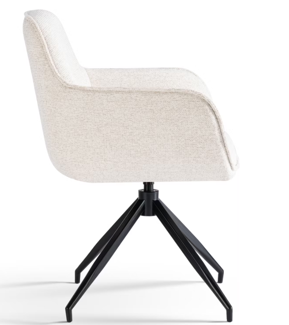 Criks Design Draaibare Eetkamerstoel Charly - Beige - Zithoogte 50 cm