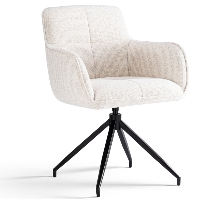 Criks Design Draaibare Eetkamerstoel Charly - Beige - Zithoogte 50 cm