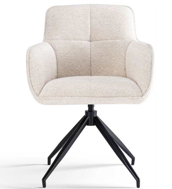 Criks Design Draaibare Eetkamerstoel Charly - Beige - Zithoogte 50 cm