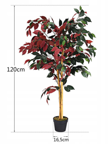 Coast 120 cm grote groene ficus boom in de pot met kunstmatige boom realistische groene planten