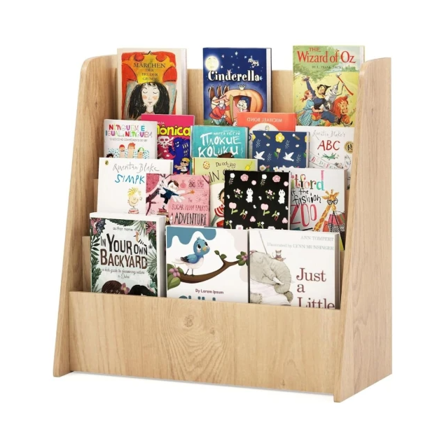 Coast Kinderboekenkast – 4 Niveaus met Open Ontwerp en Stevige Constructie