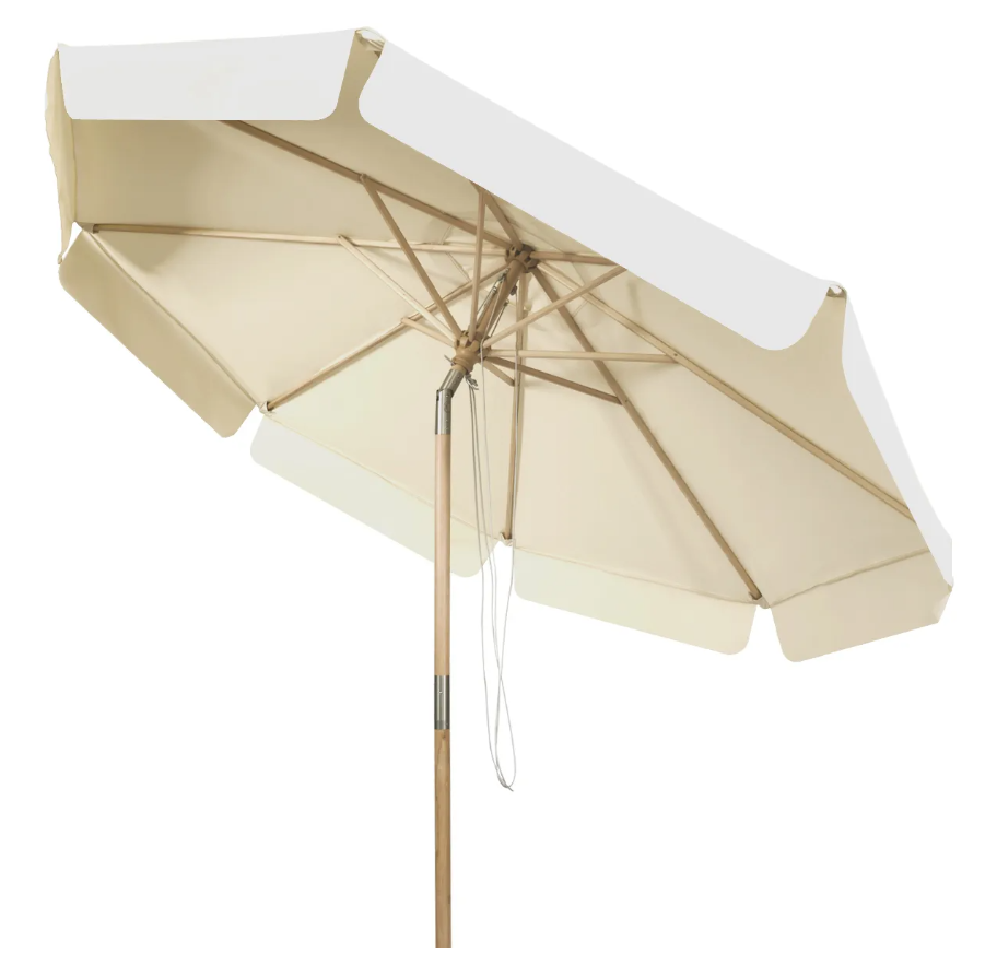 Coast Parasol – Kantelbaar – Houten Frame – Waterdicht Polyester met UV-Bescherming – Ø 3 m – Beige