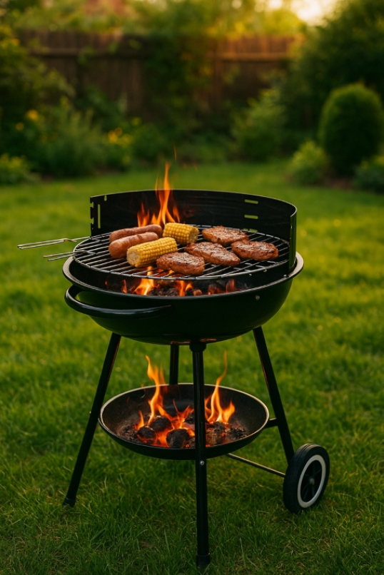 Koopman Grill – Inklapbaar met Onderstel – 51 x 82 cm – Zwart