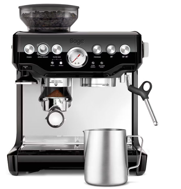 Sage Barista Express Pistonmachine – SES870BKS – Incl. Koffiemolen – 1600 W – 31 x 38 x 40 cm – Zwart/Zilver