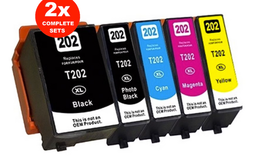 2x Epson 202XL Inktcartridges - Zwart - Hoge Capaciteit - Geschikt voor Diverse Epson Printers
