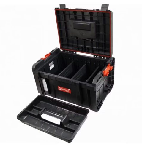 Qbrick System – Pro Drawer Workshop Gereedschapswagen – 52.5x34.5x88.5 cm – Zwart Kunststof – Modulair met Lades & Transportplatform – Water- & Stofdicht – Voor Professionele Werkplaats