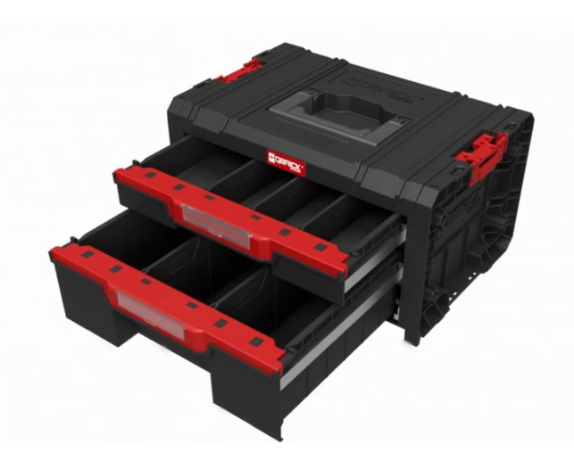 Qbrick System – Pro Drawer Workshop Gereedschapswagen – 52.5x34.5x88.5 cm – Zwart Kunststof – Modulair met Lades & Transportplatform – Water- & Stofdicht – Voor Professionele Werkplaats