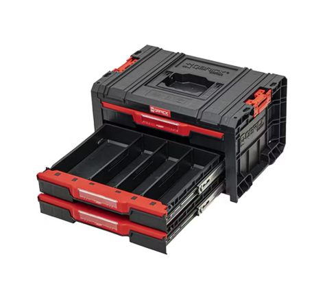 Qbrick System – Pro Drawer Workshop Gereedschapswagen – 52.5x34.5x88.5 cm – Zwart Kunststof – Modulair met Lades & Transportplatform – Water- & Stofdicht – Voor Professionele Werkplaats