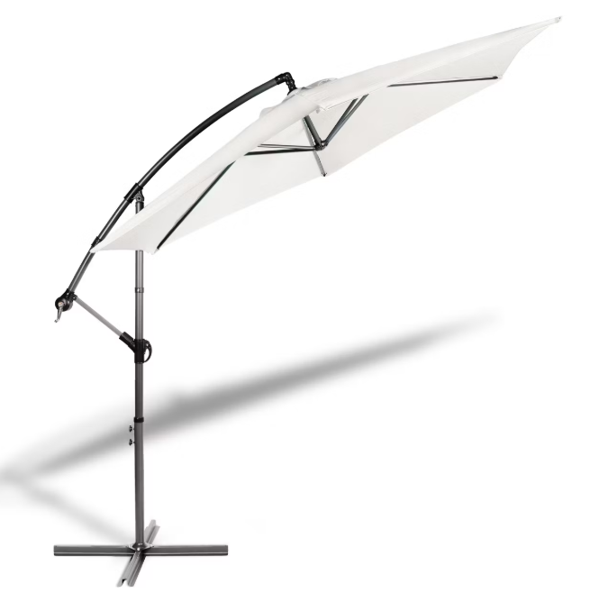 Lifa Garden Hangende Parasol Ø 300 cm Crème – Inclusief Beschermhoes