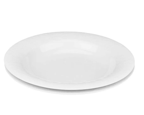 Rosenthal Set van 2 Diepe Borden, 24 cm, Wit, Porselein