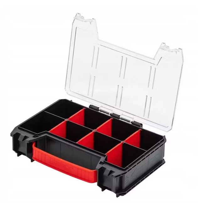 Qbrick Z257776PG001 Gereedschapskist PRO 2.0 met 5x PRO Organizer Multi – Zwart, 450 x 334 x 240 mm