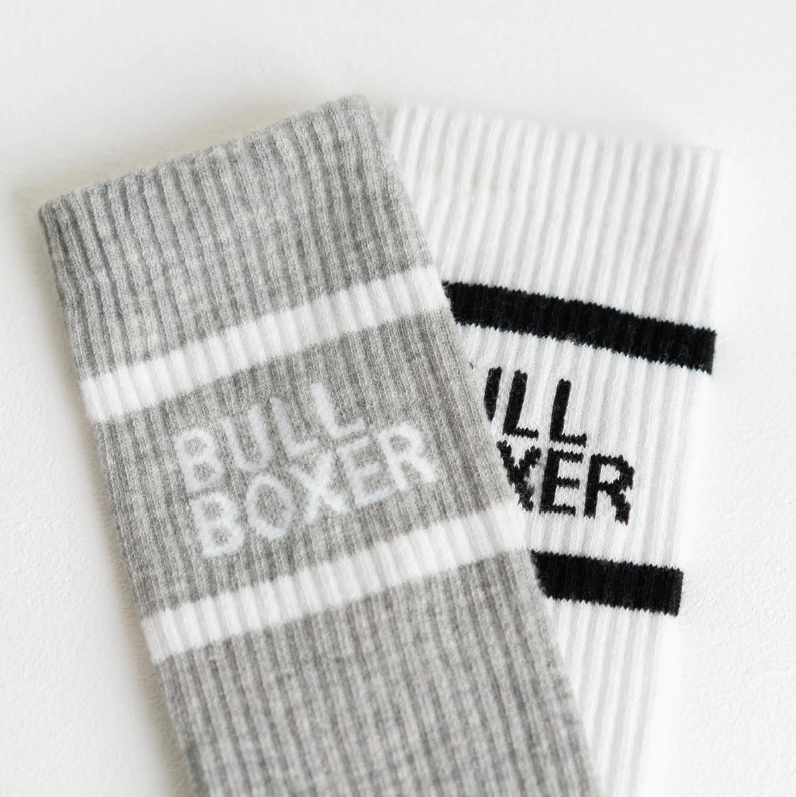 Bullboxer Heren Sokken Wit/Grijs – 2-pack – Maat 39-42