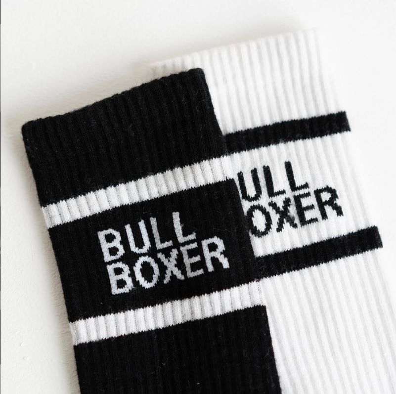Bullboxer Heren Sokken Wit/Zwart – 2-Pack – Maat 35-38