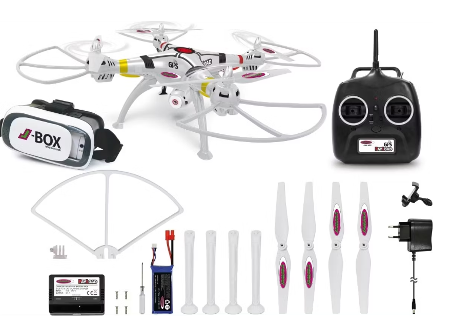 Jamara Payload GPS VR Drone | 720p HD Camera | 62x62x18,8 cm | Wit