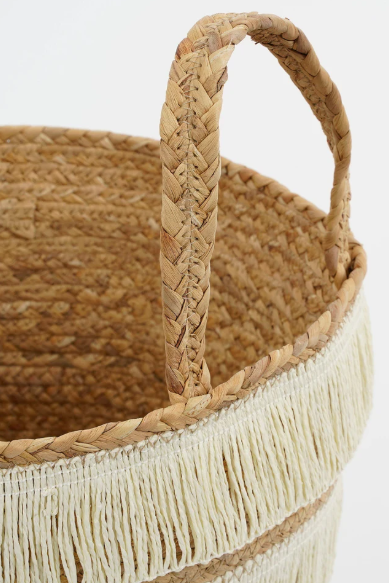Mica Decorations Opbergmanden Set van 2 – Waterhyacint – Bruin – H30/27 x Ø32/28 cm