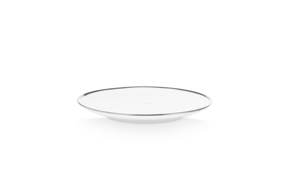 Vtwonen - Dinerbord wit/zilver - 25,5cm
