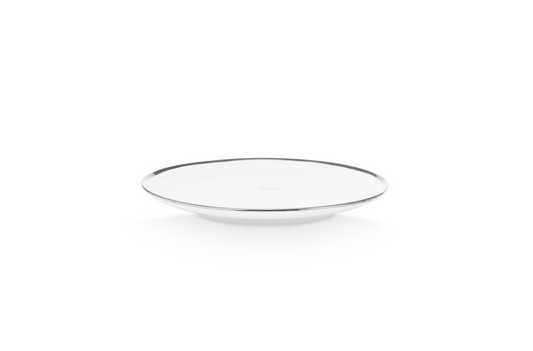 Vtwonen - Dinerbord wit/zilver - 25,5cm