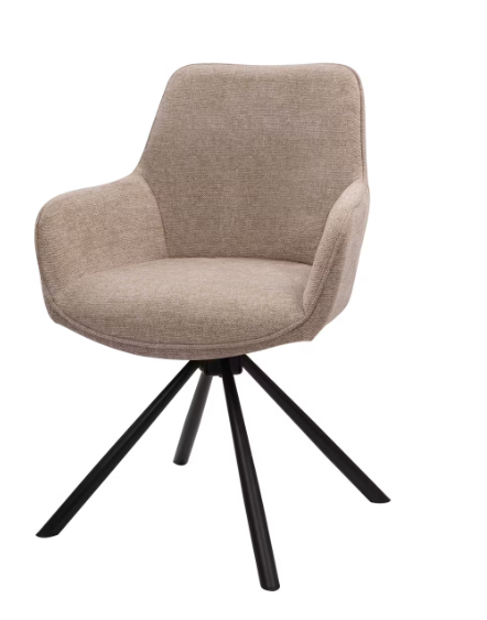 Dutchbone Oliver Draaibare Eetkamerstoelen - Set van 2 - 57x60x86 cm – Taupe