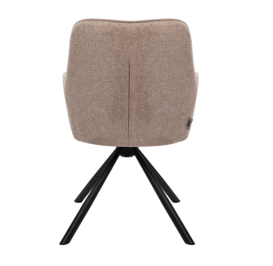 Dutchbone Oliver Draaibare Eetkamerstoelen - Set van 2 - 57x60x86 cm – Taupe
