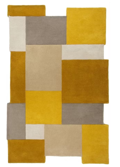 Flair Rugs Collage Wol Vloerkleed 200 x 290 cm – Ochre