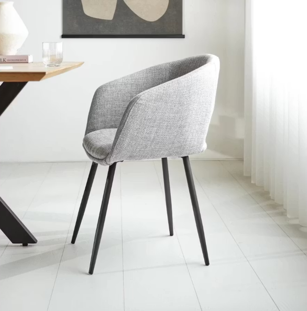 Vince Design Boden Eetkamerstoel 55x55x78 cm – Lichtgrijs