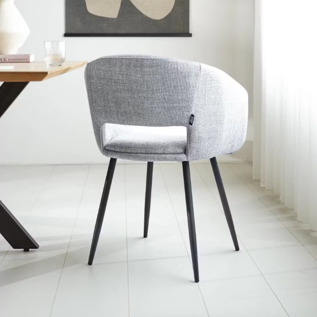 Vince Design Boden Eetkamerstoel 55x55x78 cm – Lichtgrijs