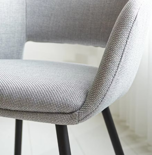 Vince Design Boden Eetkamerstoel 55x55x78 cm – Lichtgrijs