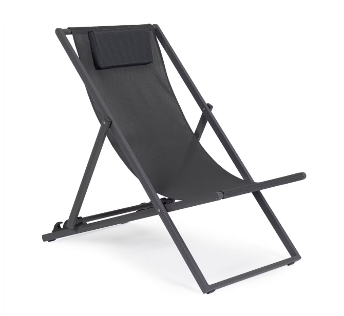 Bizzotto Ligstoel Taylor 65 x 200 x 102 - 42,5 cm | Dark Grey
