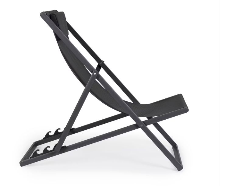 Bizzotto Ligstoel Taylor 65 x 200 x 102 - 42,5 cm | Dark Grey