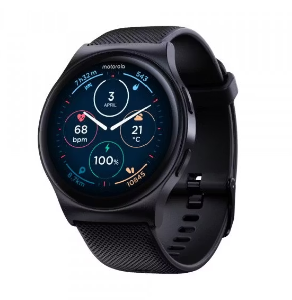 Motorola - Smartwatch - Moto Watch 120 - Bluetooth - Stappenteller - Hartslagmeter - GPS - Waterdicht - IOS/Android - Zwart