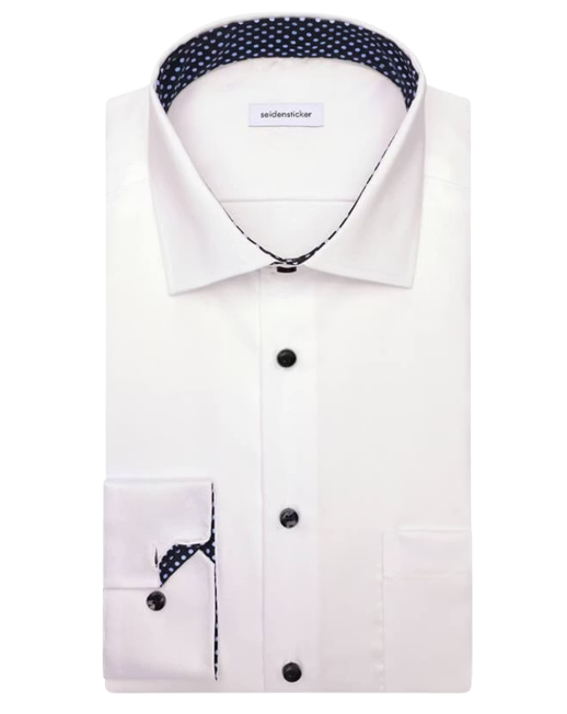 Seidensticker Heren Overhemd White - Slim Fit - New Kent Kraag - Maat 40 - Extra Lange Mouwen