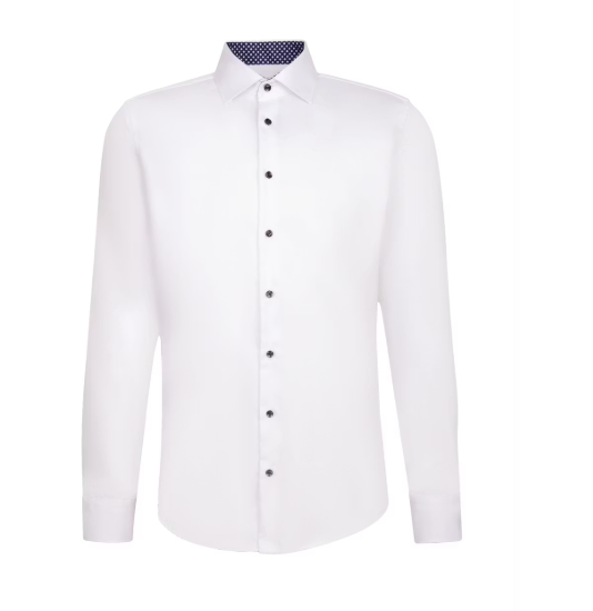 Seidensticker Heren Overhemd White - Slim Fit - New Kent Kraag - Maat 40 - Extra Lange Mouwen