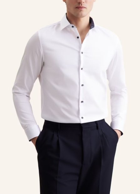 Seidensticker Heren Overhemd White - Slim Fit - New Kent Kraag - Maat 40 - Extra Lange Mouwen