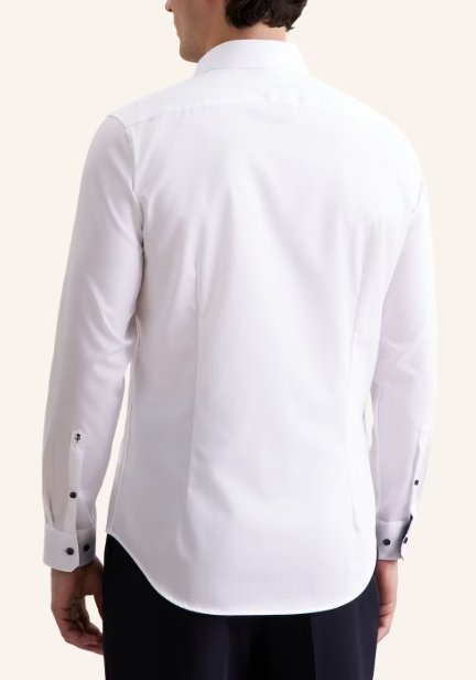 Seidensticker Heren Overhemd White - Slim Fit - New Kent Kraag - Maat 40 - Extra Lange Mouwen