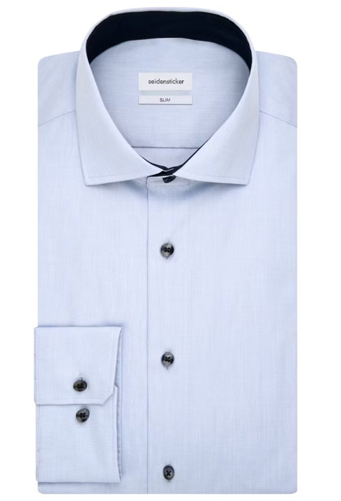 Seidensticker Spread Kent Business Shirt – Maat 44 - 100% Katoen – Strijkvrij – Slim of Regular Fit