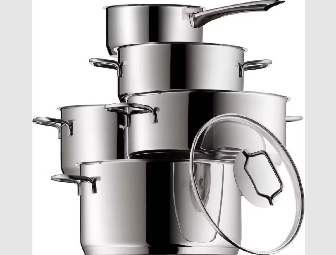 WMF Astoria Pannenset – Set van 5 – RVS 18/10 – Voor Alle Warmtebronnen – Inclusief Deksels