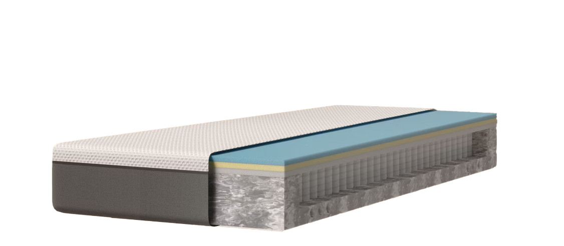 Emma Hybrid Thermo Matras 90x200 cm – 7-Zone Pocketvering | Airgocell & HRX Schuim | Wasbare Ademend Hoes | Optimale Ondersteuning en Koeling