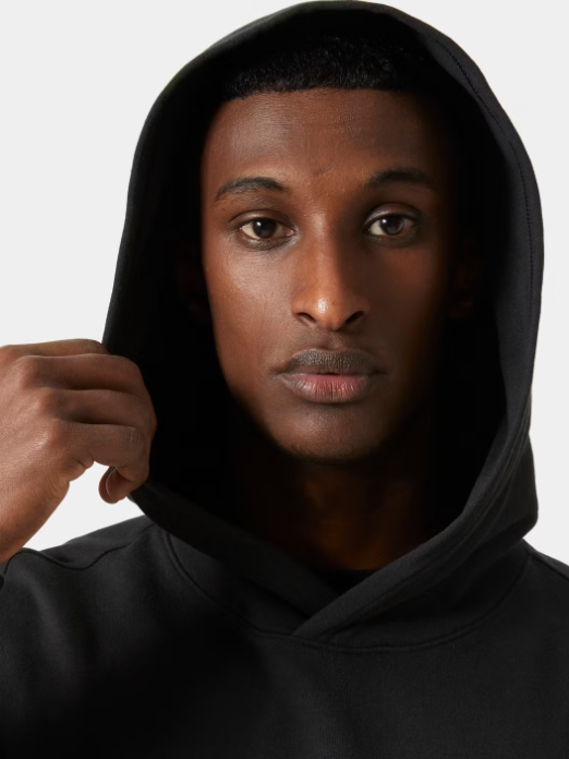 helly hansen core graphic hoodie heren – maat M – zwart – 80% katoen / 20% polyester – regular fit