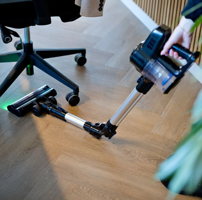 Nexxt Draadloze 2-in-1 Knikstang Steelstofzuiger – Krachtig – Lichtgewicht – Stil – Cyclonisch