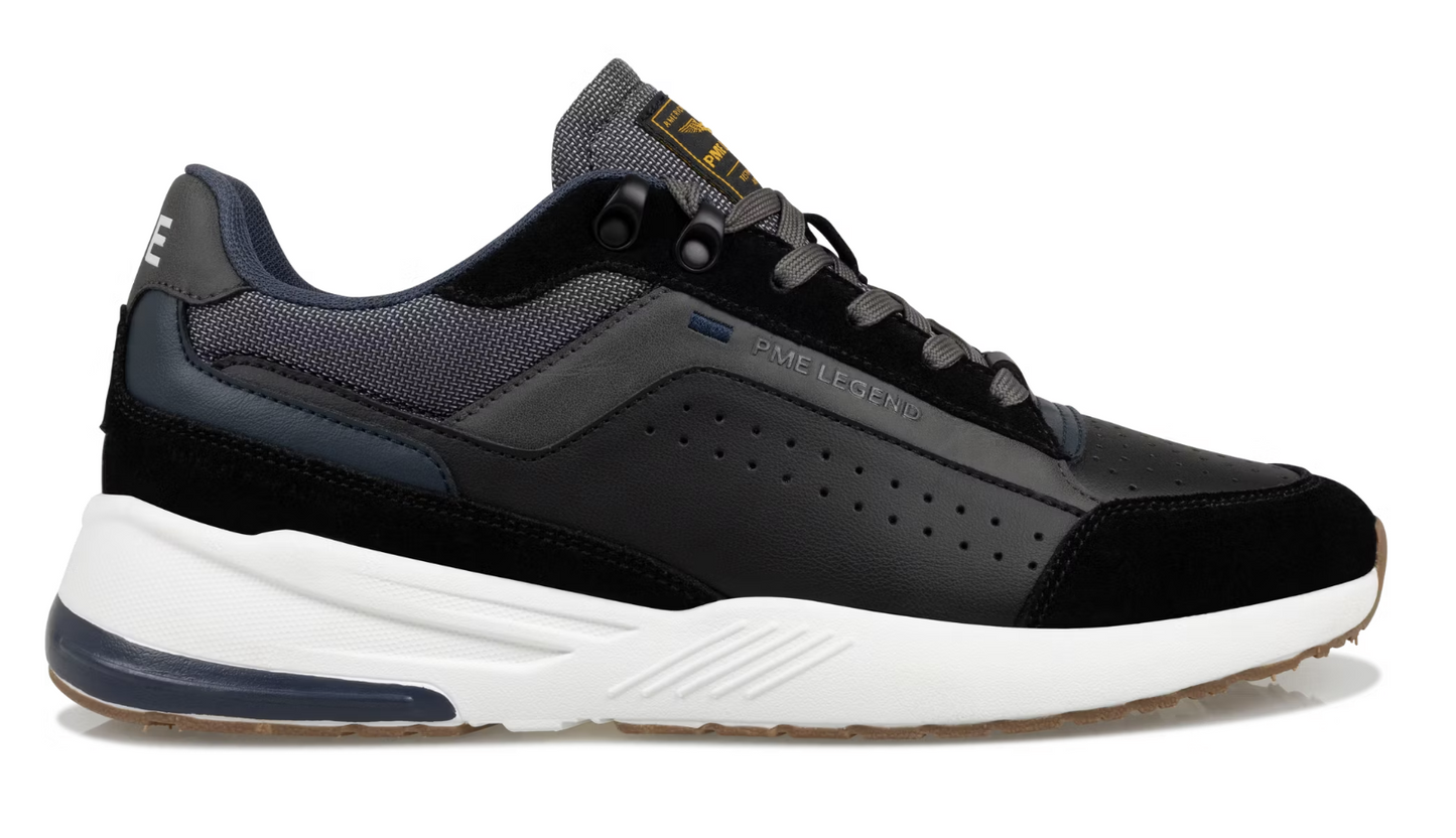 PME Legend Noselifter Sneakers Heren - Zwart - Maat 45 – Sportief Multimatariaal Comfort