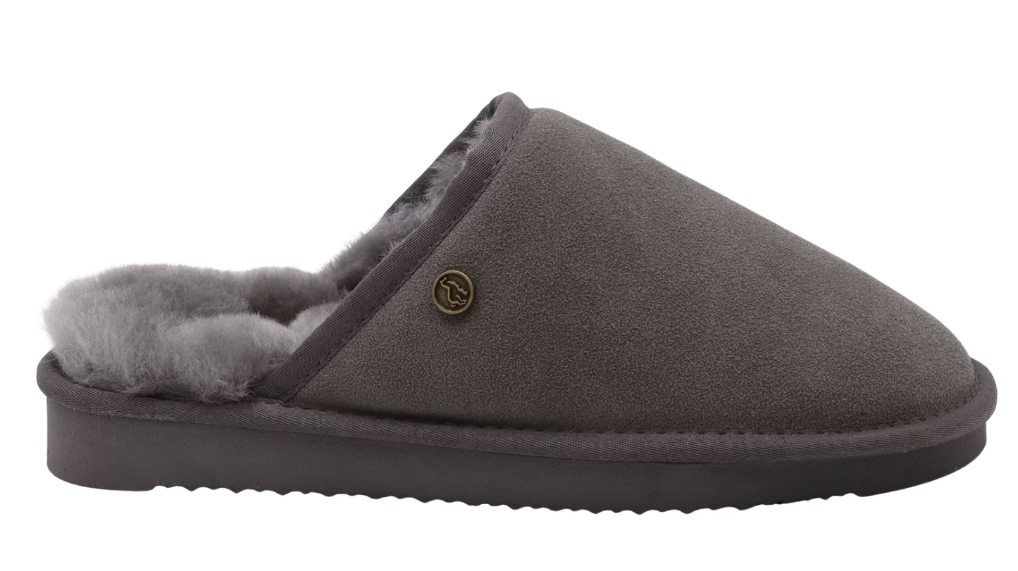 Alpacas Footwear Zachte Heren Pantoffels van Lamsbont – Charcoal – Maat 39