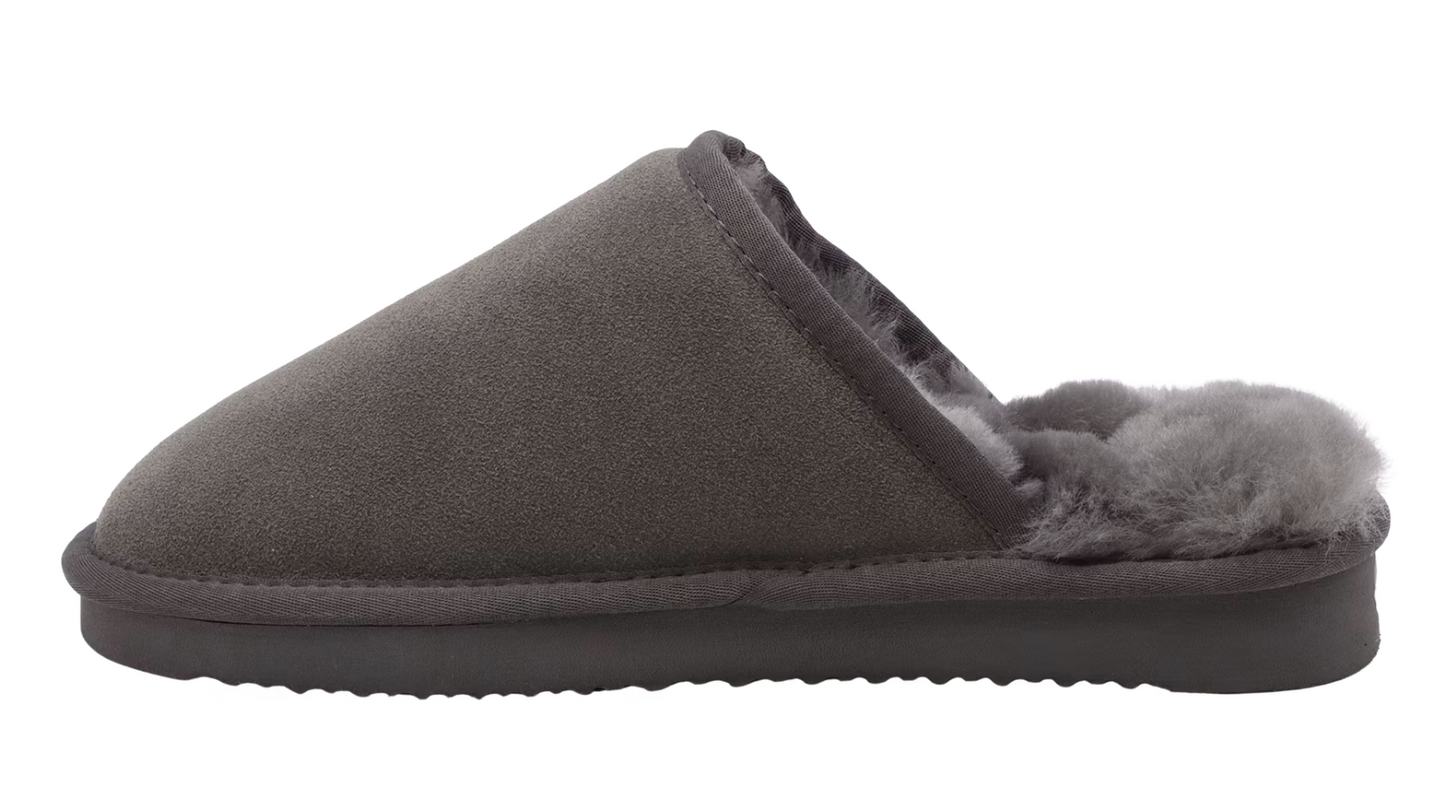 Alpacas Footwear Zachte Heren Pantoffels van Lamsbont – Charcoal – Maat 39