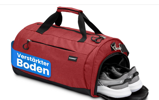 HELDENWERK Sports Bag – Sporttas Met Schoenenvak & Waterdicht Natvak – Trainings- en Reistas voor Dames & Heren – Fitness, Travel & Weekend Bag – 50L – Rosé