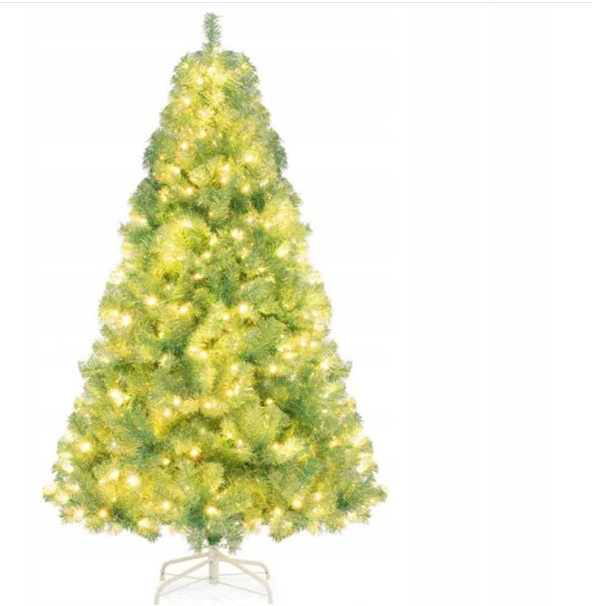 Coast Kunstkerstboom CM25183DE-GNS – 180 cm – Groen met 688 Takken en 250 LED Lichtjes – Voor Binnen – Uitklapbaar en Decoratief