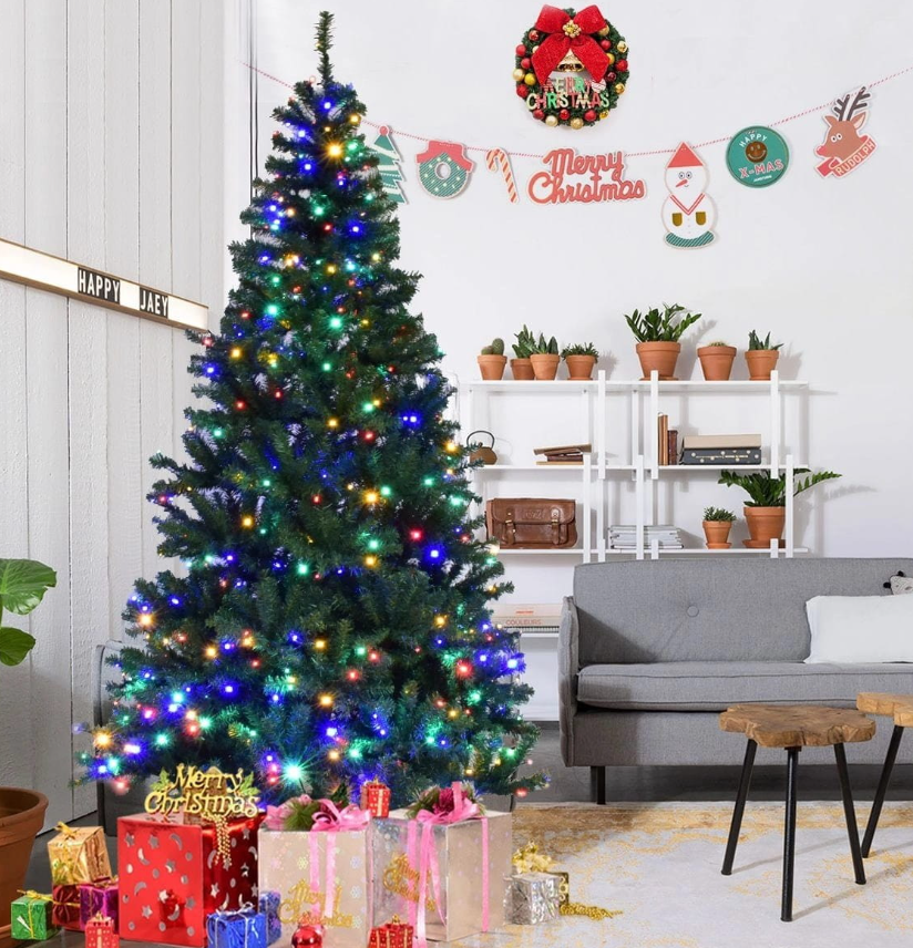Coast Kunstkerstboom met LED-verlichting – 210 cm – Groen – Ø 115 cm