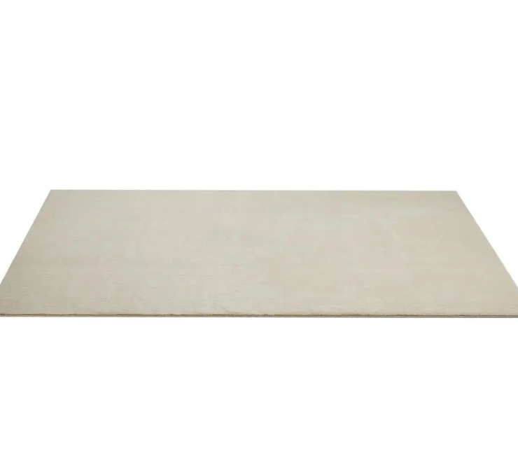 tectake Soft Zone Vloerkleed – Kortpolig – Extra Zacht – Beige – 200 × 290 cm