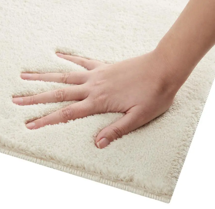 tectake Soft Zone Vloerkleed – Kortpolig – Extra Zacht – Crème – 200 × 290 cm