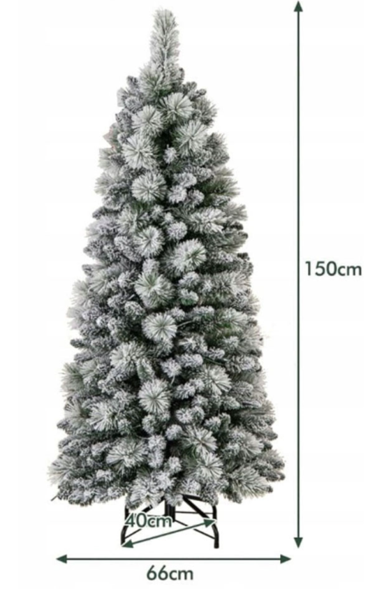 Coast Kunstkerstboom met LED verlichting – 150 cm – groen/wit – winterlook